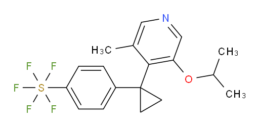 4-(1-(3-isopropoxy-5-methylpyridin-4-yl)cyclopropyl)(pentafluoromercapto)benzene