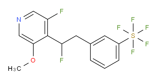 3-(2-fluoro-2-(3-fluoro-5-methoxypyridin-4-yl)ethyl)(pentafluoromercapto)benzene