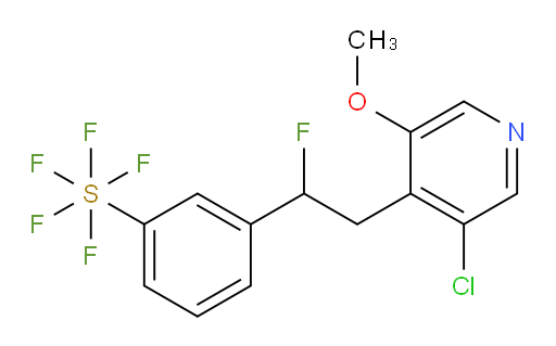 3-(2-(3-chloro-5-methoxypyridin-4-yl)-1-fluoroethyl)(pentafluoromercapto)benzene