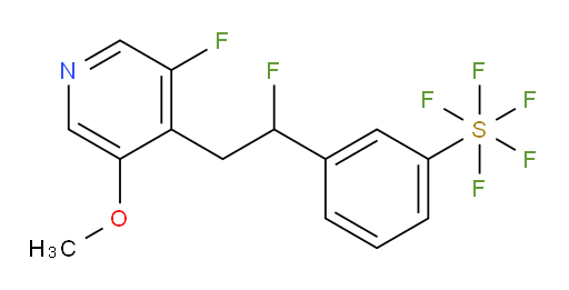 3-(1-fluoro-2-(3-fluoro-5-methoxypyridin-4-yl)ethyl)(pentafluoromercapto)benzene