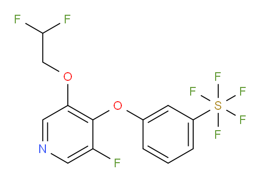 3-((3-(2,2-difluoroethoxy)-5-fluoropyridin-4-yl)oxy)(pentafluoromercapto)benzene
