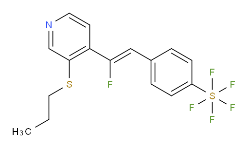 (Z)-4-(2-fluoro-2-(3-(propylthio)pyridin-4-yl)vinyl)(pentafluoromercapto)benzene