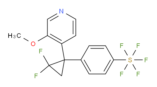 4-(2,2-difluoro-1-(3-methoxypyridin-4-yl)cyclopropyl)(pentafluoromercapto)benzene