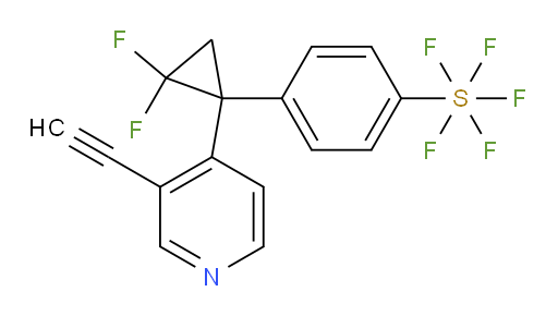 4-(1-(3-ethynylpyridin-4-yl)-2,2-difluorocyclopropyl)(pentafluoromercapto)benzene