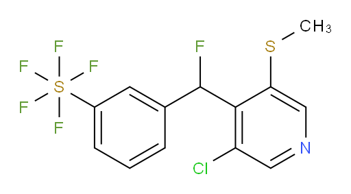3-((3-chloro-5-(methylthio)pyridin-4-yl)fluoromethyl)(pentafluoromercapto)benzene