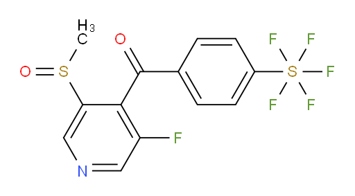 (3-fluoro-5-(methylsulfinyl)pyridin-4-yl)(4-(pentafluoromercapto)phenyl)methanone