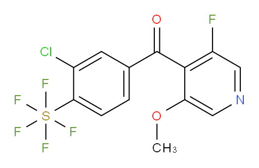 (3-chloro-4-(pentafluoromercapto)phenyl)(3-fluoro-5-methoxypyridin-4-yl)methanone