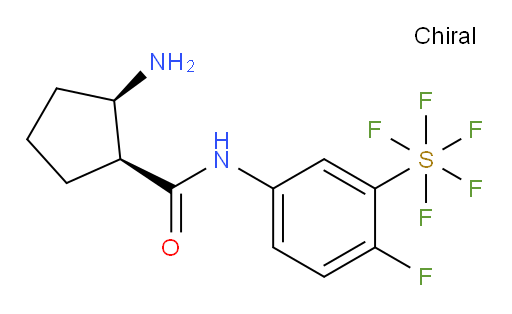 (1S,2R)-2-amino-N-(4-fluoro-3-(pentafluoromercapto)phenyl)cyclopentanecarboxamide