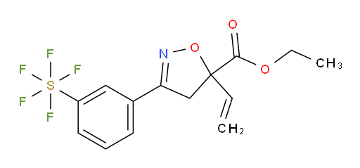 ethyl 3-(3-(pentafluoromercapto)phenyl)-5-vinyl-4,5-dihydroisoxazole-5-carboxylate