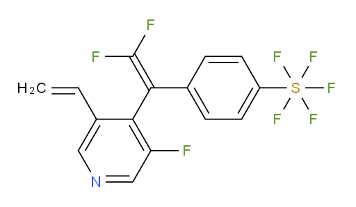4-(2,2-difluoro-1-(3-fluoro-5-vinylpyridin-4-yl)vinyl)(pentafluoromercapto)benzene