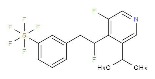 3-(2-fluoro-2-(3-fluoro-5-isopropylpyridin-4-yl)ethyl)(pentafluoromercapto)benzene