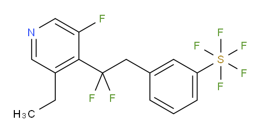 3-(2-(3-ethyl-5-fluoropyridin-4-yl)-2,2-difluoroethyl)(pentafluoromercapto)benzene