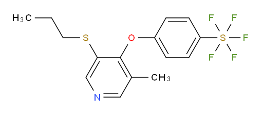 4-((3-methyl-5-(propylthio)pyridin-4-yl)oxy)(pentafluoromercapto)benzene