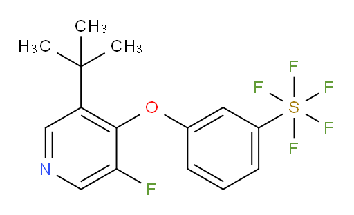 3-((3-(tert-butyl)-5-fluoropyridin-4-yl)oxy)(pentafluoromercapto)benzene