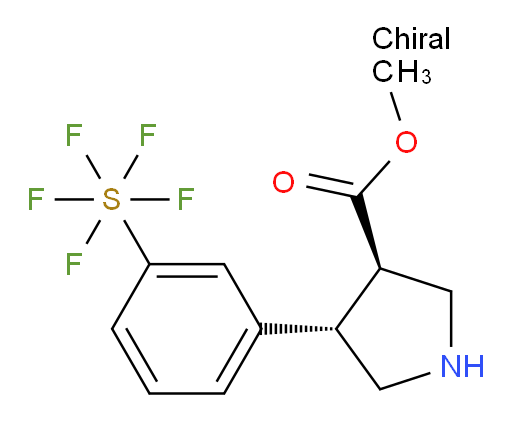 (3R,4S)-methyl 4-(3-(pentafluoromercapto)phenyl)pyrrolidine-3-carboxylate