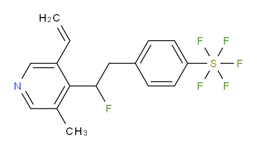 4-(2-fluoro-2-(3-methyl-5-vinylpyridin-4-yl)ethyl)(pentafluoromercapto)benzene