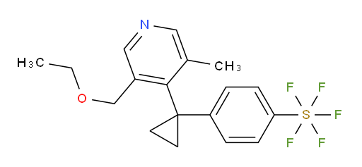 4-(1-(3-(ethoxymethyl)-5-methylpyridin-4-yl)cyclopropyl)(pentafluoromercapto)benzene