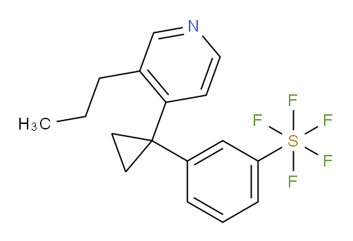 3-(1-(3-propylpyridin-4-yl)cyclopropyl)(pentafluoromercapto)benzene