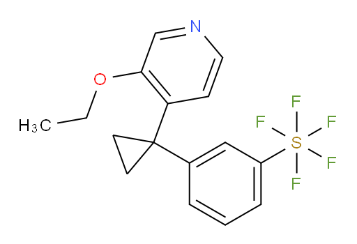 3-(1-(3-ethoxypyridin-4-yl)cyclopropyl)(pentafluoromercapto)benzene