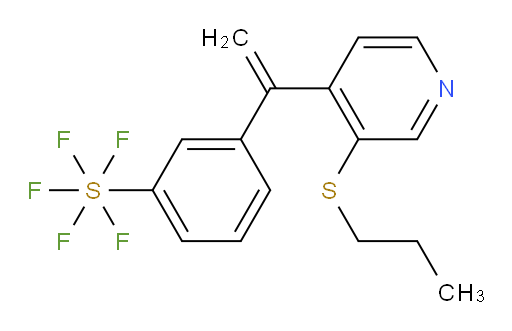 3-(1-(3-(propylthio)pyridin-4-yl)vinyl)(pentafluoromercapto)benzene