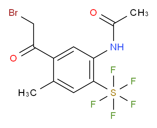 [2-(Acetylamino)-4-(2-bromoacetyl)-5-methylphenyl]sulfur pentafluoride