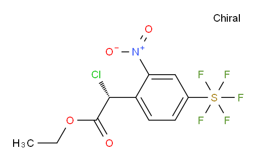 (R)-ethyl 2-chloro-2-(4-(pentafluoromercapto)-2-nitrophenyl)acetate