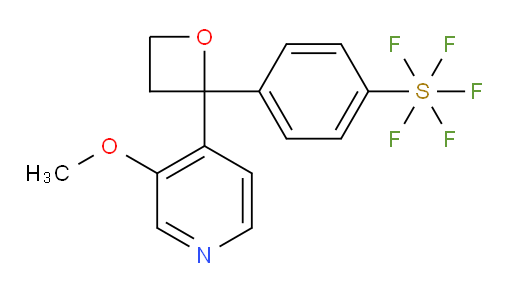 4-(2-(3-methoxypyridin-4-yl)oxetan-2-yl)(pentafluoromercapto)benzene