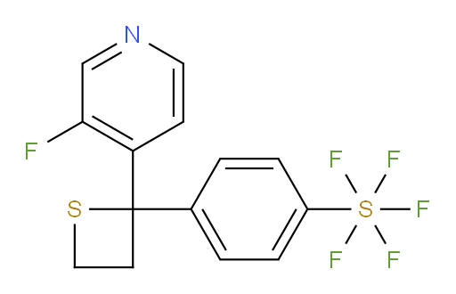 4-(2-(3-fluoropyridin-4-yl)thietan-2-yl)(pentafluoromercapto)benzene