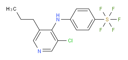 4-((3-chloro-5-propylpyridin-4-yl)amino)(pentafluoromercapto)benzene