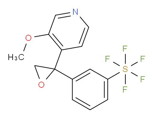 3-(2-(3-methoxypyridin-4-yl)oxiran-2-yl)(pentafluoromercapto)benzene