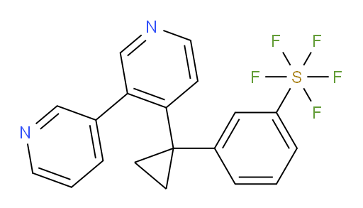 3-(1-([3,3'-bipyridin]-4-yl)cyclopropyl)(pentafluoromercapto)benzene