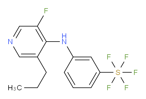 3-((3-fluoro-5-propylpyridin-4-yl)amino)(pentafluoromercapto)benzene