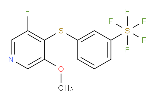 3-((3-fluoro-5-methoxypyridin-4-yl)thio)(pentafluoromercapto)benzene
