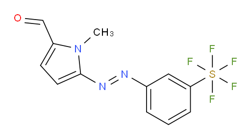 (E)-5-((3-(pentafluoromercapto)phenyl)diazenyl)-1-methyl-1H-pyrrole-2-carbaldehyde