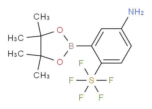 4-amino-2-(4,4,5,5-tetramethyl-1,3,2-dioxaborolan-2-yl)(pentafluoromercapto)benzene