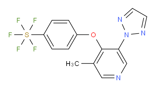 4-((3-methyl-5-(2H-1,2,3-triazol-2-yl)pyridin-4-yl)oxy)(pentafluoromercapto)benzene