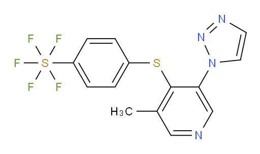 4-((3-methyl-5-(1H-1,2,3-triazol-1-yl)pyridin-4-yl)thio)(pentafluoromercapto)benzene