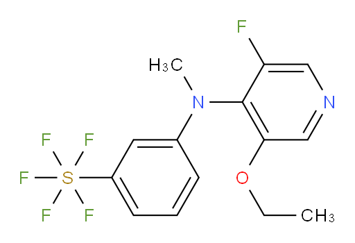 3-((3-ethoxy-5-fluoropyridin-4-yl)(methyl)amino)(pentafluoromercapto)benzene