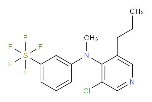 3-((3-chloro-5-propylpyridin-4-yl)(methyl)amino)(pentafluoromercapto)benzene