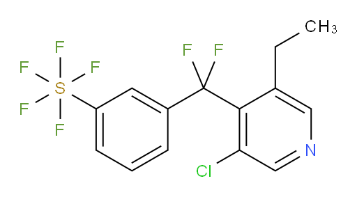3-((3-chloro-5-ethylpyridin-4-yl)difluoromethyl)(pentafluoromercapto)benzene