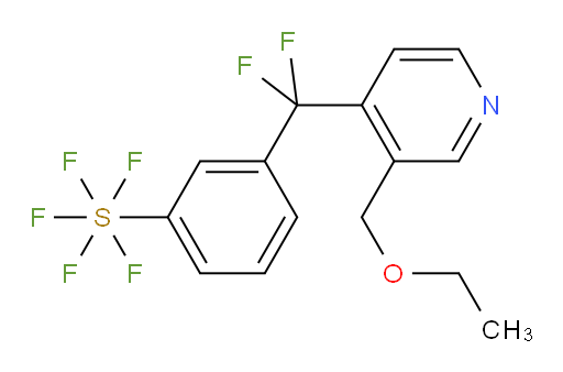 3-((3-(ethoxymethyl)pyridin-4-yl)difluoromethyl)(pentafluoromercapto)benzene