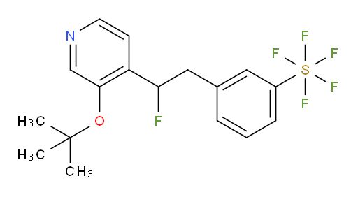 3-(2-(3-(tert-butoxy)pyridin-4-yl)-2-fluoroethyl)(pentafluoromercapto)benzene