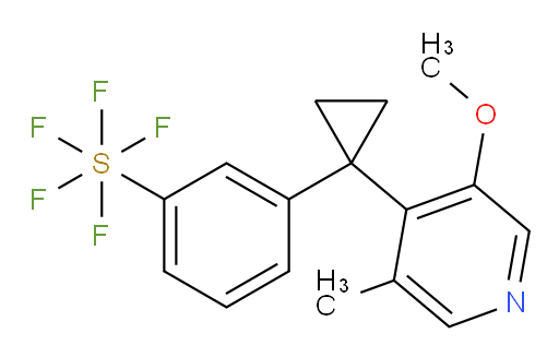 3-(1-(3-methoxy-5-methylpyridin-4-yl)cyclopropyl)(pentafluoromercapto)benzene