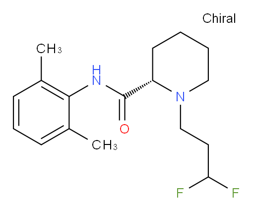 (S)-1-(3,3-difluoropropyl)-N-(2,6-dimethylphenyl)piperidine-2-carboxamide