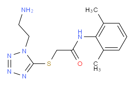 2-((1-(2-aminoethyl)-1H-tetrazol-5-yl)thio)-N-(2,6-dimethylphenyl)acetamide