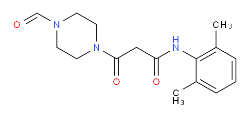 N-(2,6-dimethylphenyl)-3-(4-formylpiperazin-1-yl)-3-oxopropanamide