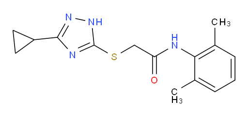 2-((3-cyclopropyl-1H-1,2,4-triazol-5-yl)thio)-N-(2,6-dimethylphenyl)acetamide