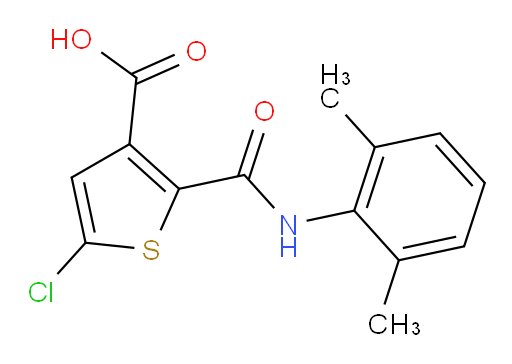 5-chloro-2-((2,6-dimethylphenyl)carbamoyl)thiophene-3-carboxylic acid