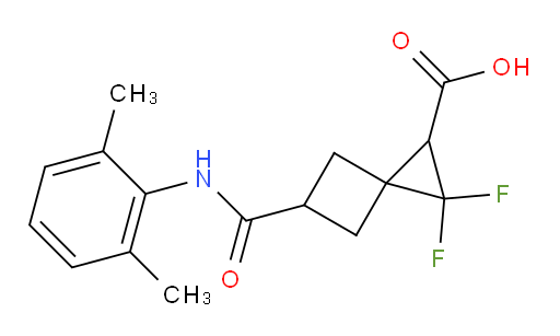 5-((2,6-dimethylphenyl)carbamoyl)-2,2-difluorospiro[2.3]hexane-1-carboxylic acid