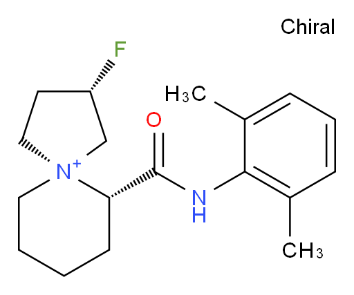 (2S,5R,6S)-6-((2,6-dimethylphenyl)carbamoyl)-2-fluoro-5-azaspiro[4.5]decan-5-ium